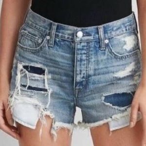 🎉🥳HP 🥳🤩New American Eagle Vintage Hi-Rise Festival cutoff denim shorts size 0